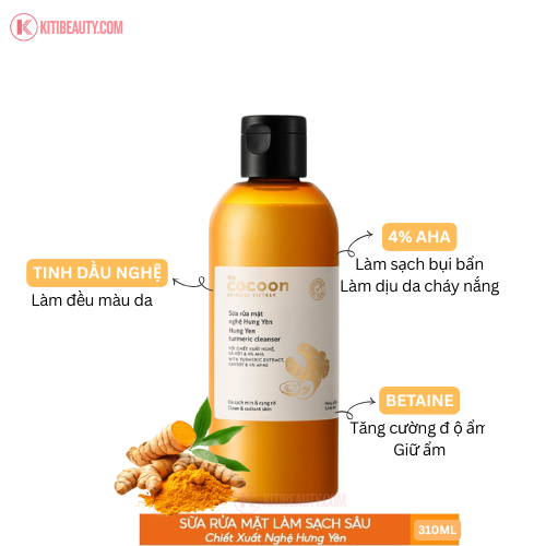 Sữa Rửa Mặt Cocoon Chiết Xuất Từ Nghệ Hưng Yên 310ml